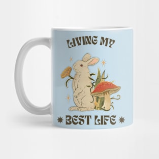 Mushroom Lover White Rabbit Best Life Mug